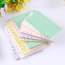 Load image into Gallery viewer, 6holes A5 A6 Fashion Colorful  filler papers Loose-Leaf Notebook Accessories Solid Color Planner Inners Filler Papers 40 sheets