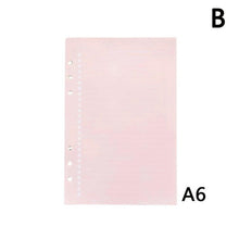 Load image into Gallery viewer, 6holes A5 A6 Fashion Colorful  filler papers Loose-Leaf Notebook Accessories Solid Color Planner Inners Filler Papers 40 sheets