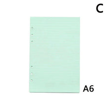 Load image into Gallery viewer, 6holes A5 A6 Fashion Colorful  filler papers Loose-Leaf Notebook Accessories Solid Color Planner Inners Filler Papers 40 sheets