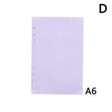 Load image into Gallery viewer, 6holes A5 A6 Fashion Colorful  filler papers Loose-Leaf Notebook Accessories Solid Color Planner Inners Filler Papers 40 sheets