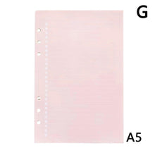 Load image into Gallery viewer, 6holes A5 A6 Fashion Colorful  filler papers Loose-Leaf Notebook Accessories Solid Color Planner Inners Filler Papers 40 sheets