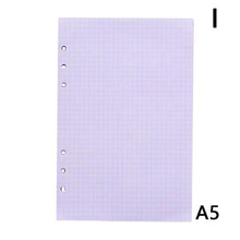 Load image into Gallery viewer, 6holes A5 A6 Fashion Colorful  filler papers Loose-Leaf Notebook Accessories Solid Color Planner Inners Filler Papers 40 sheets