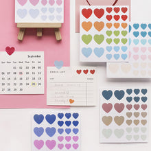 Load image into Gallery viewer, Mohamm 3pcs Candy Color Big and Small Heart Kawaii cute Washi Stickers School&amp;Office Supplies