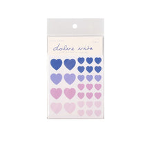 Load image into Gallery viewer, Mohamm 3pcs Candy Color Big and Small Heart Kawaii cute Washi Stickers School&amp;Office Supplies